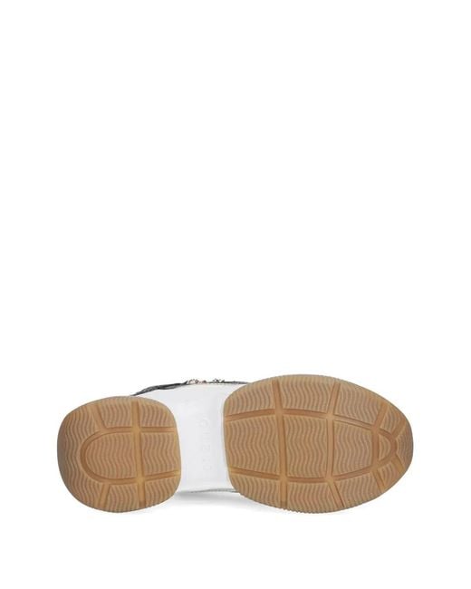Guess White Harpaa Chain-Logo Sneakers