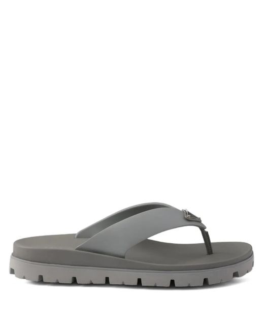 Prada Flip-Flops aus Gummi in Gray für Herren