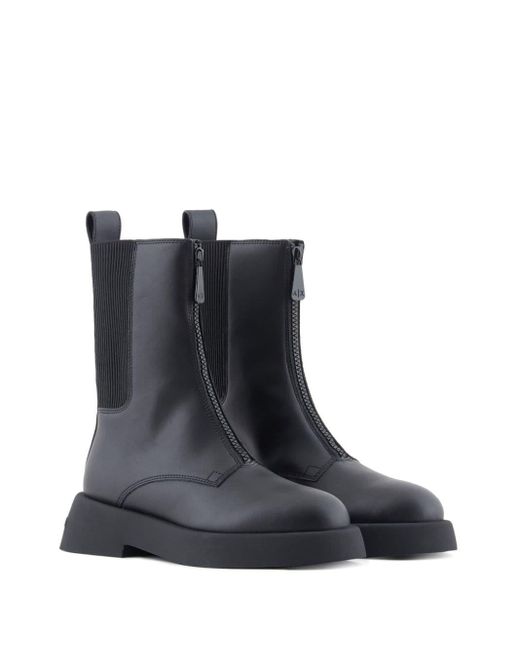 ARMANI EXCHANGE Leather Boots in Black Lyst Canada
