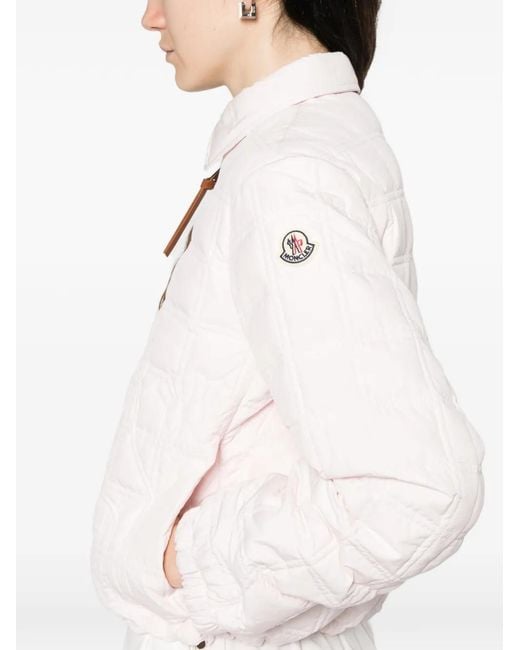 Moncler Pink Collar Zip Jacket