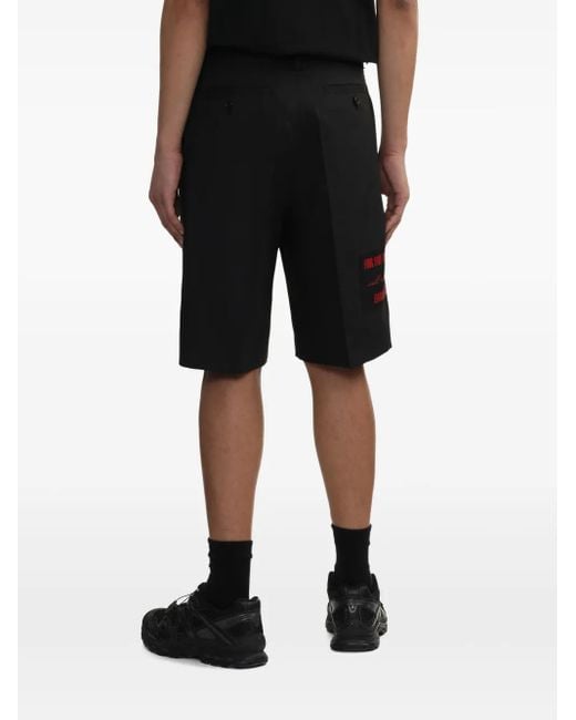 Undercover Black Pressed-Crease Shorts for men
