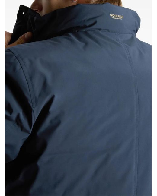 Woolrich Blue Multi-Pocket Padded Jacket for men