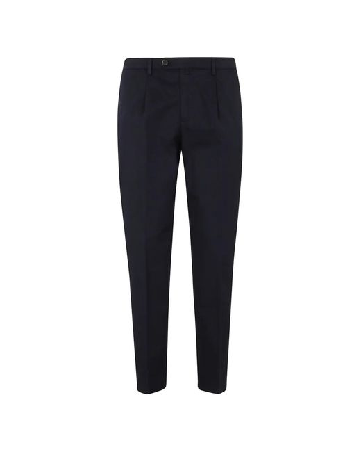 Briglia 1949 Blue Pleated-Front Tailored Trousers for men