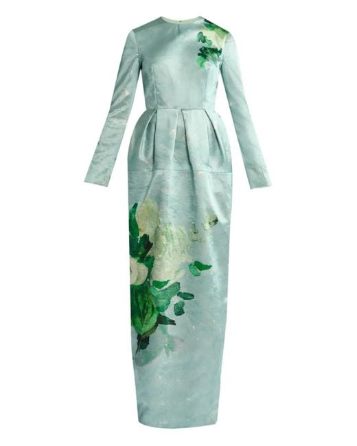 Erdem フローラル ドレス Green