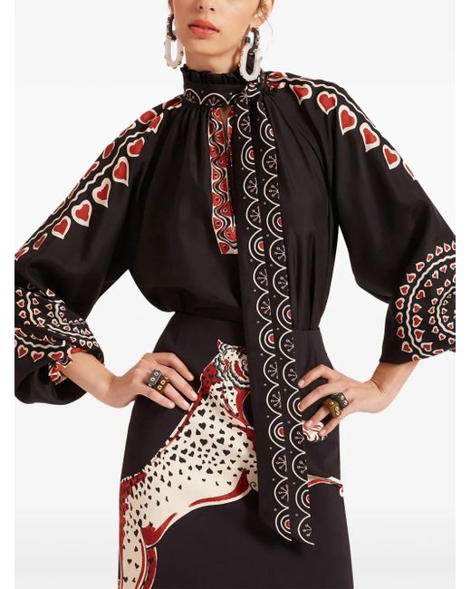 LaDoubleJ Black 'Cerere' Silk Blouse