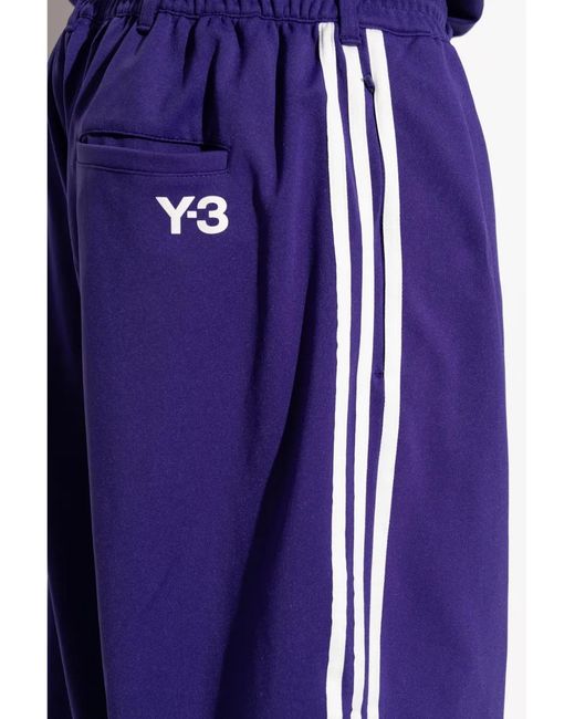 Y-3 Blue Logo Sweatpants for men