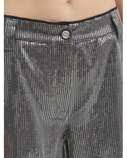 Guess スパンコール ストレートパンツ Gray