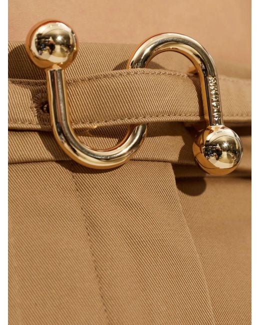 Sportmax Natural Pleated Belted Trousers