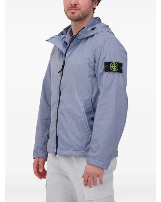 Stone Island Blue 4100001 Crinkle Reps Ny Jacket for men