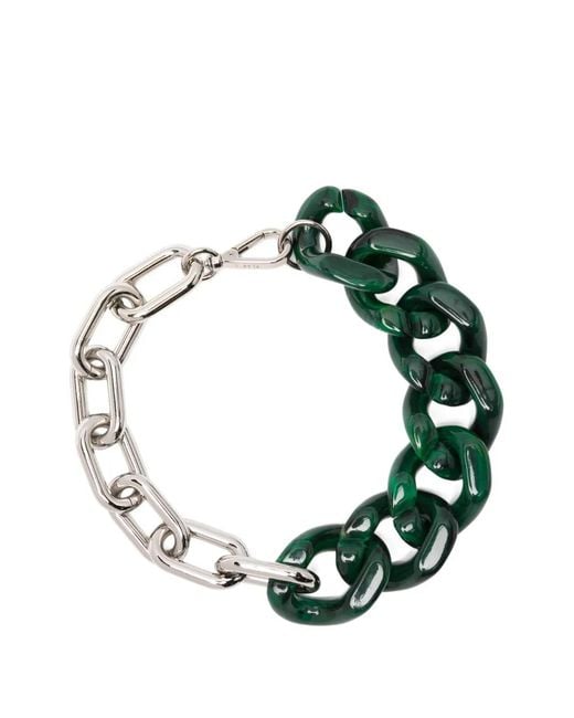 Plan C Green Collana Chunky-Chain-Link Necklace
