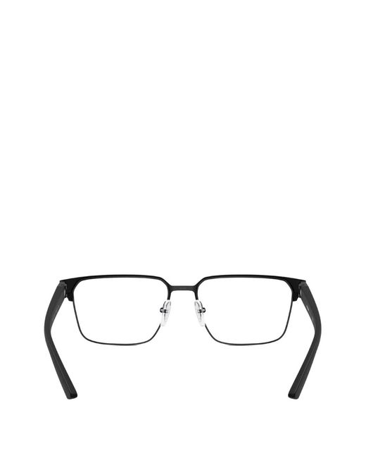 Prada Linea Rossa Black Lunettes De Vue À Monture Rectangulaire
