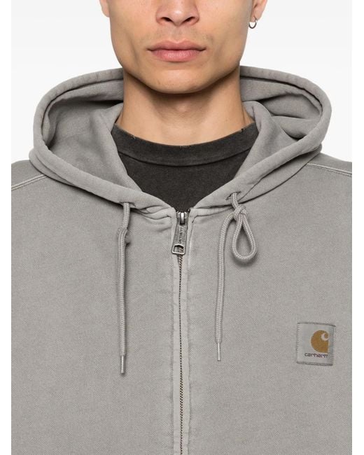 Carhartt メンズ グレー ジップアップ スウェットパーカー
