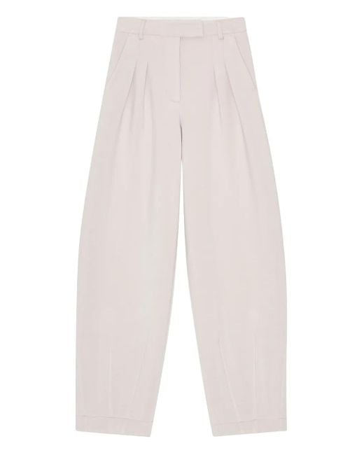 Remain Soft Cocoon Geplooide Broek in het White