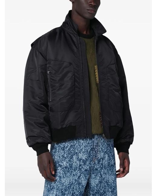 Brain Dead Black Zip Bomber Jacket for men