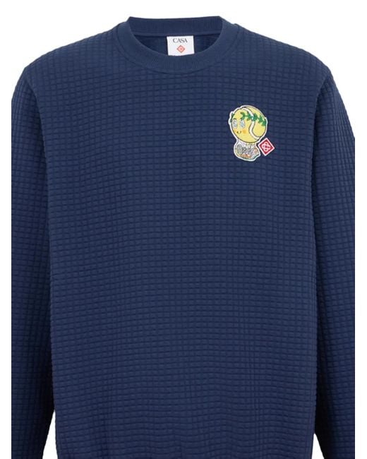 Casablanca Gestepptes Mascot Sweatshirt in Blue für Herren