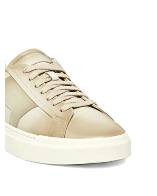 Santoni Natural Leather-Panelled Sneakers for men