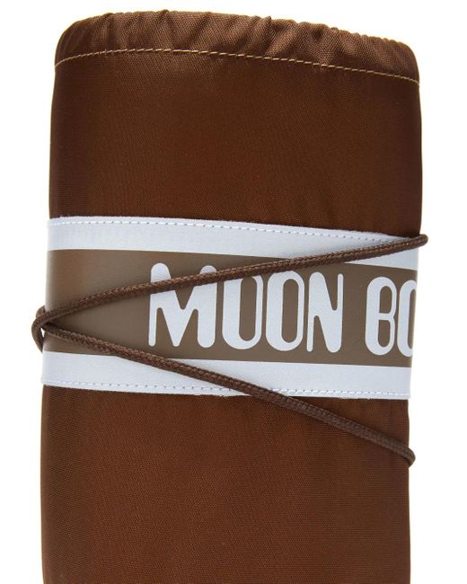 Moon Boot Brown Icon Brand-Print Shell Boots