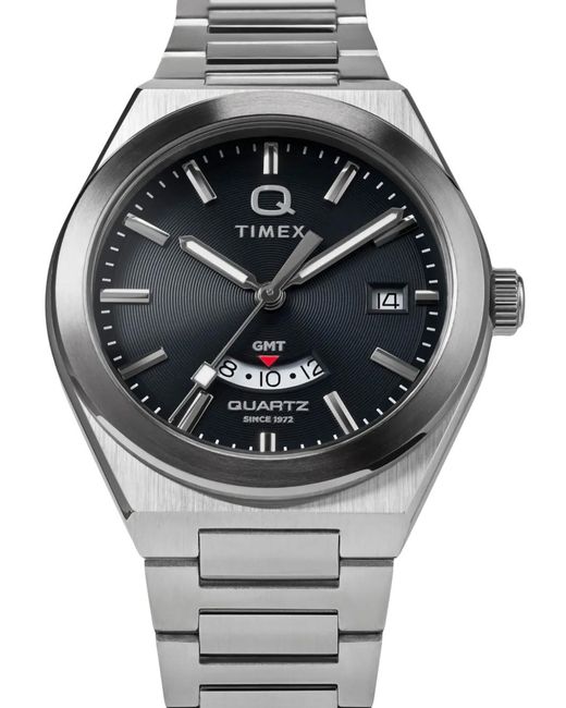 Timex Gray Q- Gmt 39Mm for men