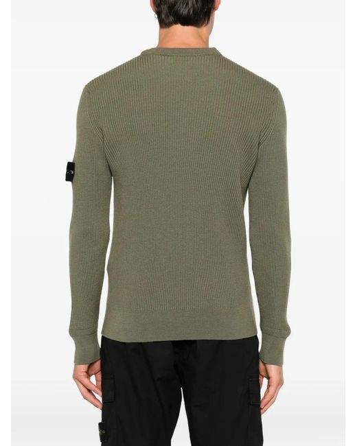 Stone Island Green Sweater for men
