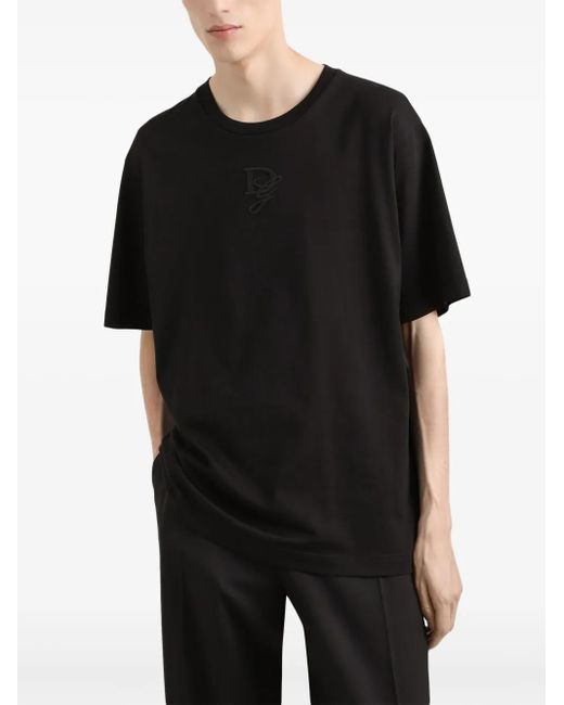 Dolce & Gabbana Black Short Sleeve Crew-Neck T-Shirt for men
