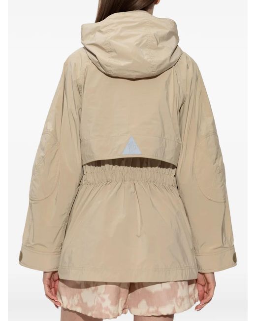 Moncler Natural Veste Zippée Lerozel À Capuche Et Poches Multiples