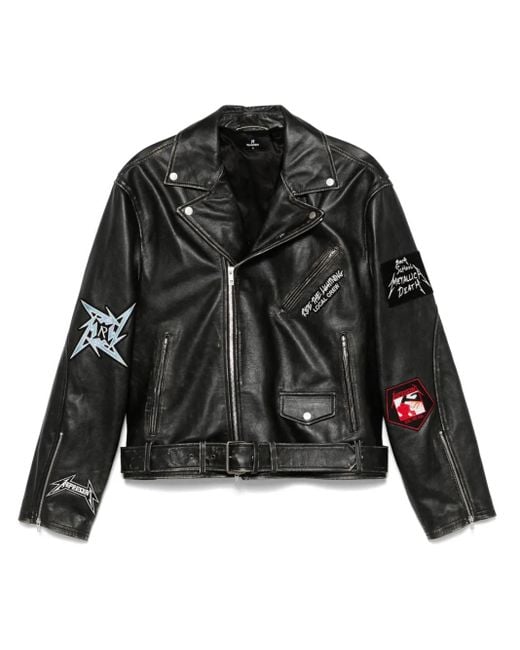 Represent Black Metallica Biker Jacket for men