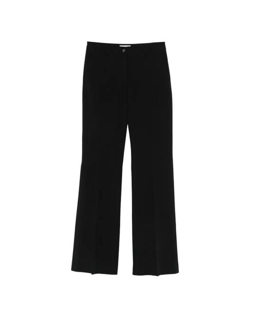 Via Masini 80 Black Button Trousers