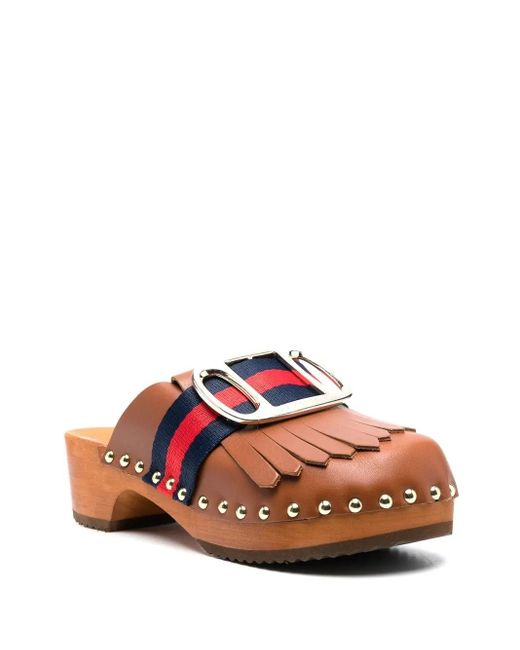Jejia Brown Tassel-Detail Mules