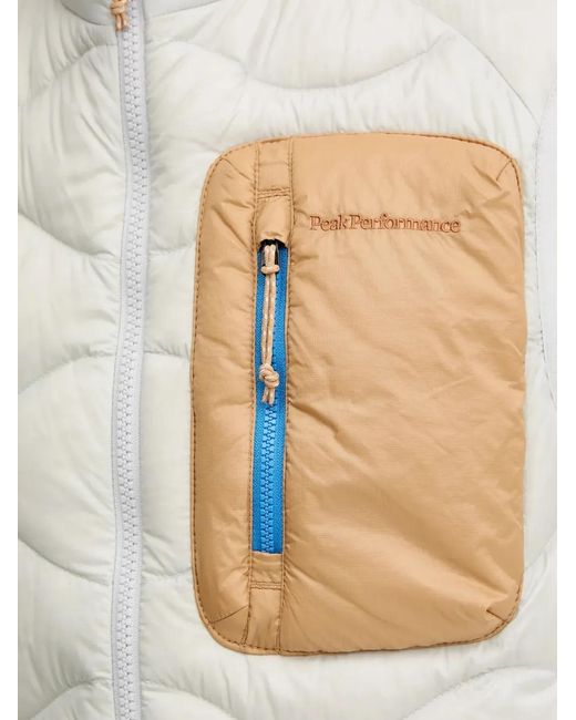 Peak Performance White Helium Quilted Pocket Vest