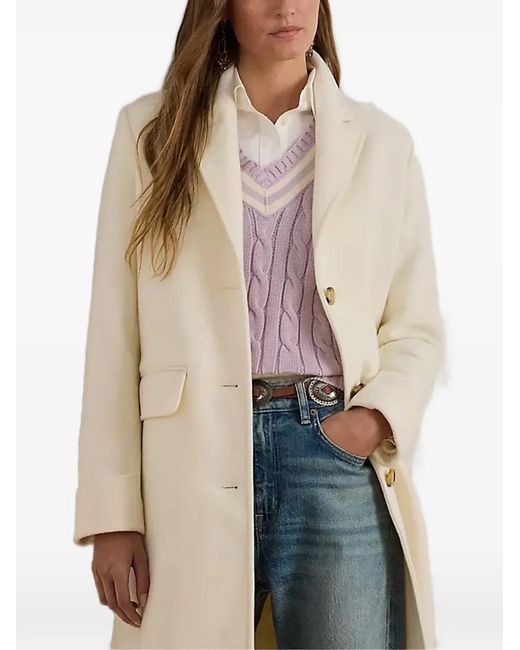 Ralph Lauren Natural Buttoned Coat