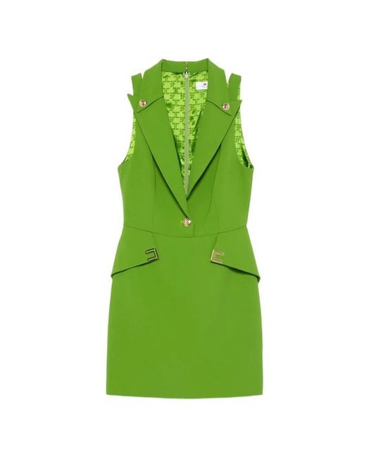 Elisabetta Franchi Green Short Dresses