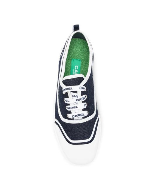 CAREL PARIS White Sol Denim Sneakers