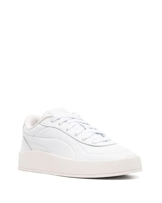 PUMA White Ca Luxe Sneakers