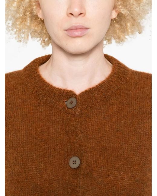Niu Brown Button-Front Cardigan