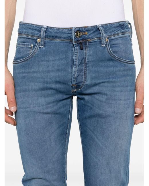 Incotex Tief sitzende Slim-Fit-Jeans in Blue für Herren