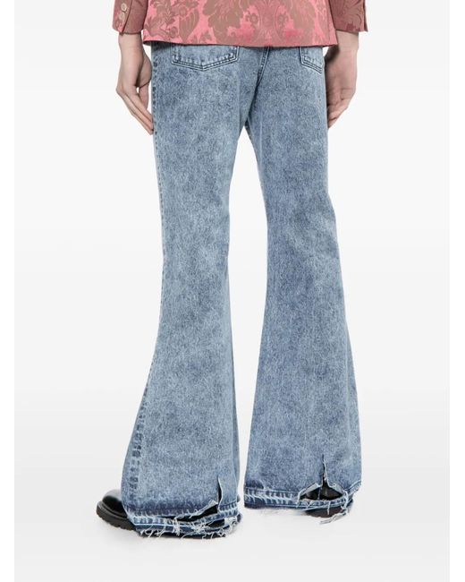 Junya Watanabe Blue Frayed-Hem Jeans for men