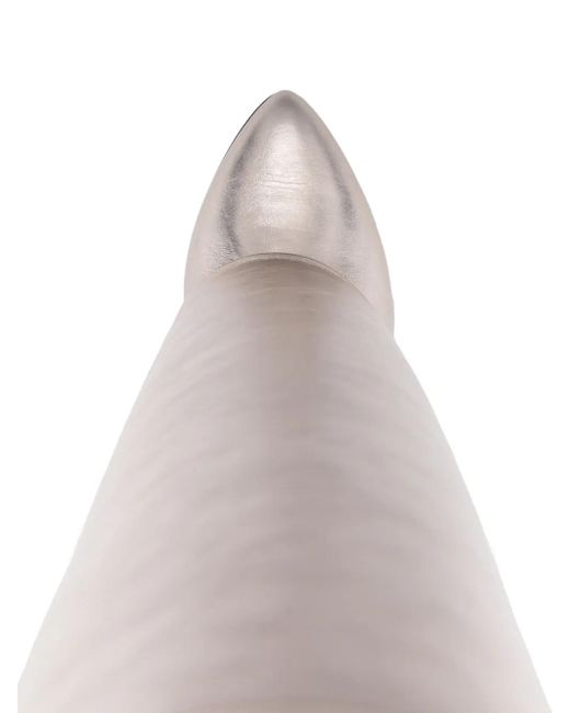 Givenchy White 85Mm Shark Lock Boots