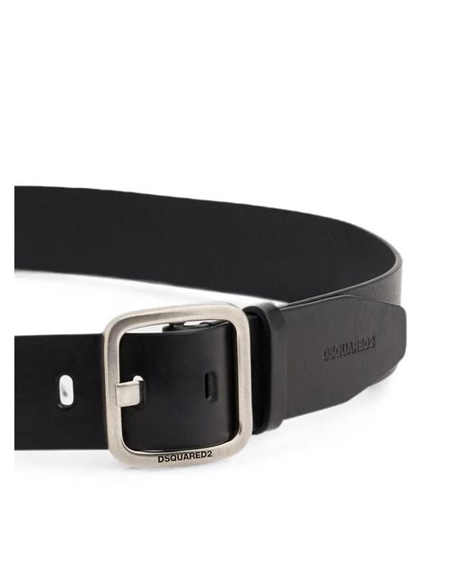 DSquared² White Basic Buckle Belt for men