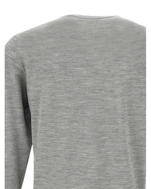 FILIPPO DE LAURENTIIS Gray Merino Wool Sweater for men