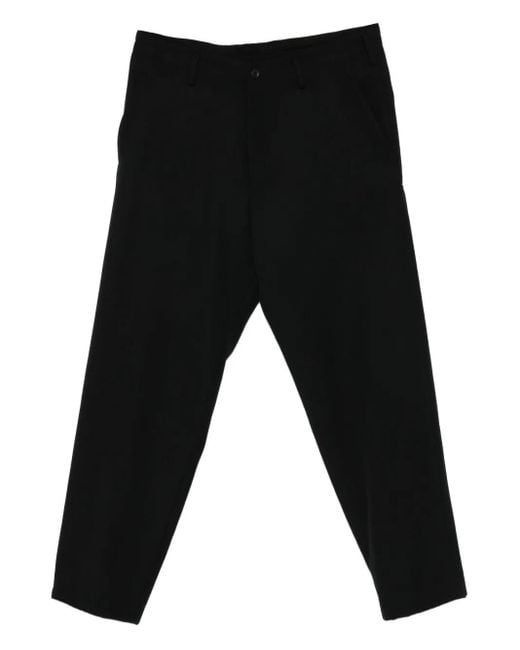 Yohji Yamamoto Black Straight-Leg Trousers for men