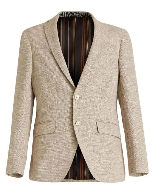 Etro Natural Single-Breasted Tailored Blazer for men