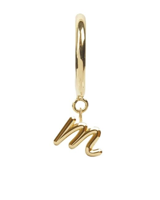 The Alkemistry 18kt Yellow-gold Love Letter M Hoop Earring in Metallic