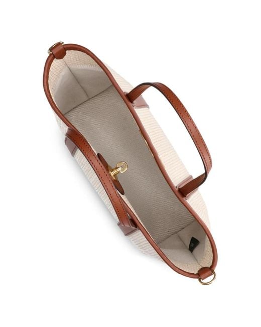 Mulberry White Bayswater Woven Mini Tote Bag