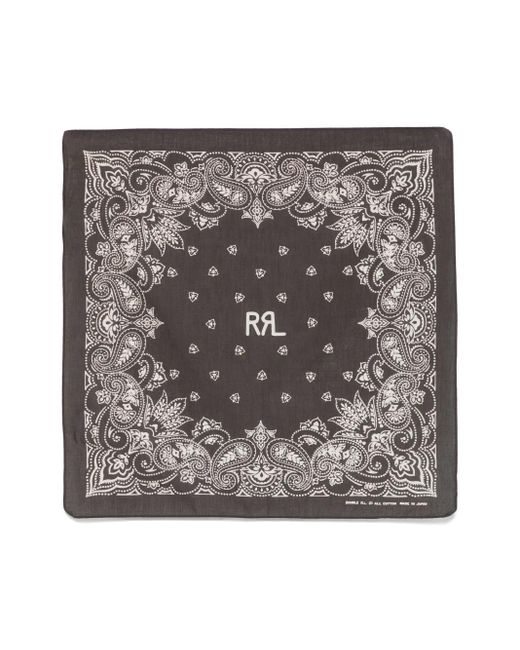 RRL Metallic Paisley-print Scarf for men