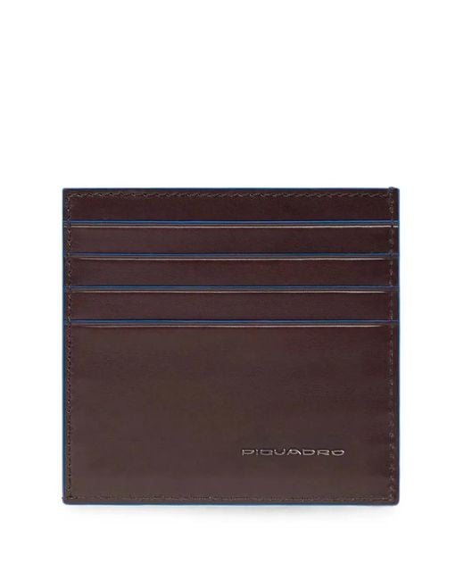Piquadro Purple Logo-Plaque Cardholder for men
