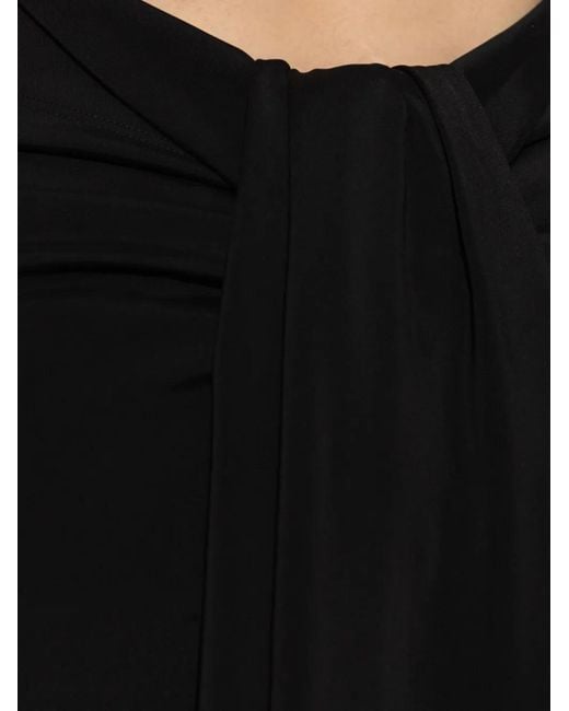Jacquemus Black Draped Mid-Length Skirt