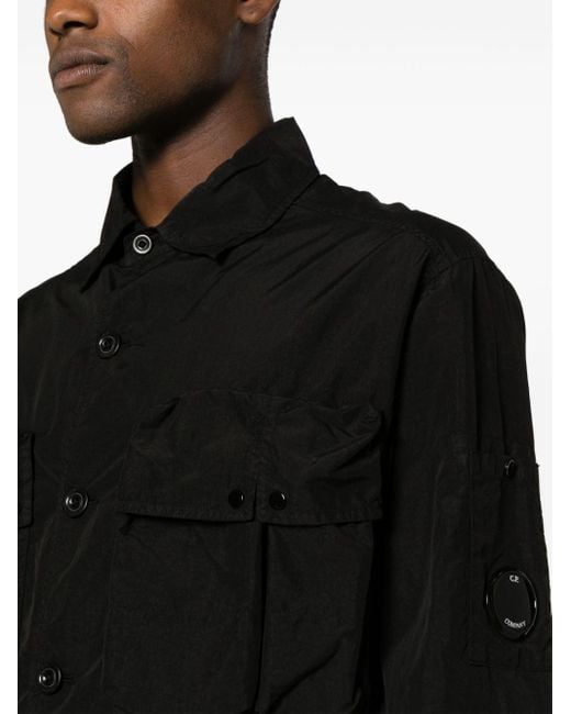 Giacca-camicia Flatt con tasche cargo di C P Company in Black da Uomo