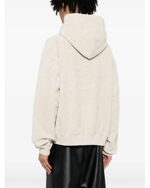 Alexander Wang Natural Flocked Terry Hoodie