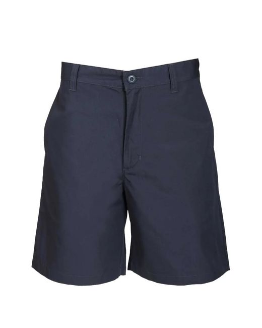 Carhartt Blue Calder Logo-Patch Short for men