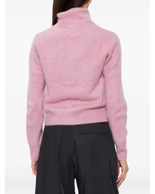 Lisa Yang Pink Brushed Button Cardigan